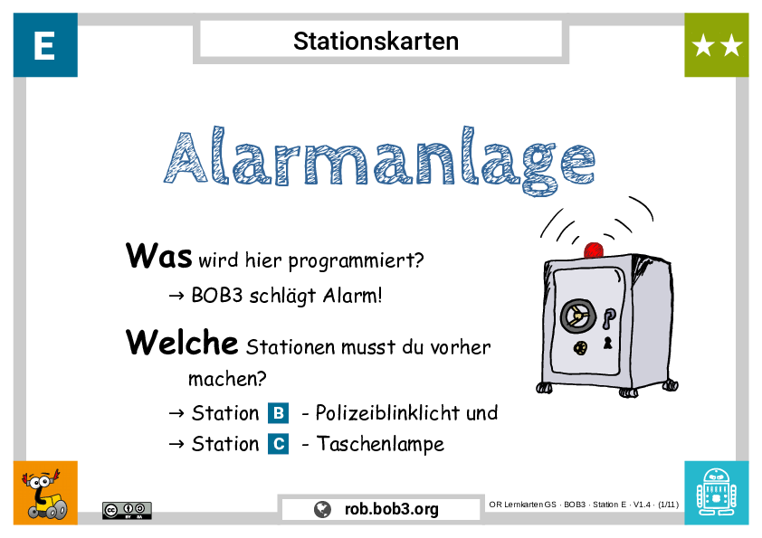 Lernstation E - Alarmanlage - Deckblatt
