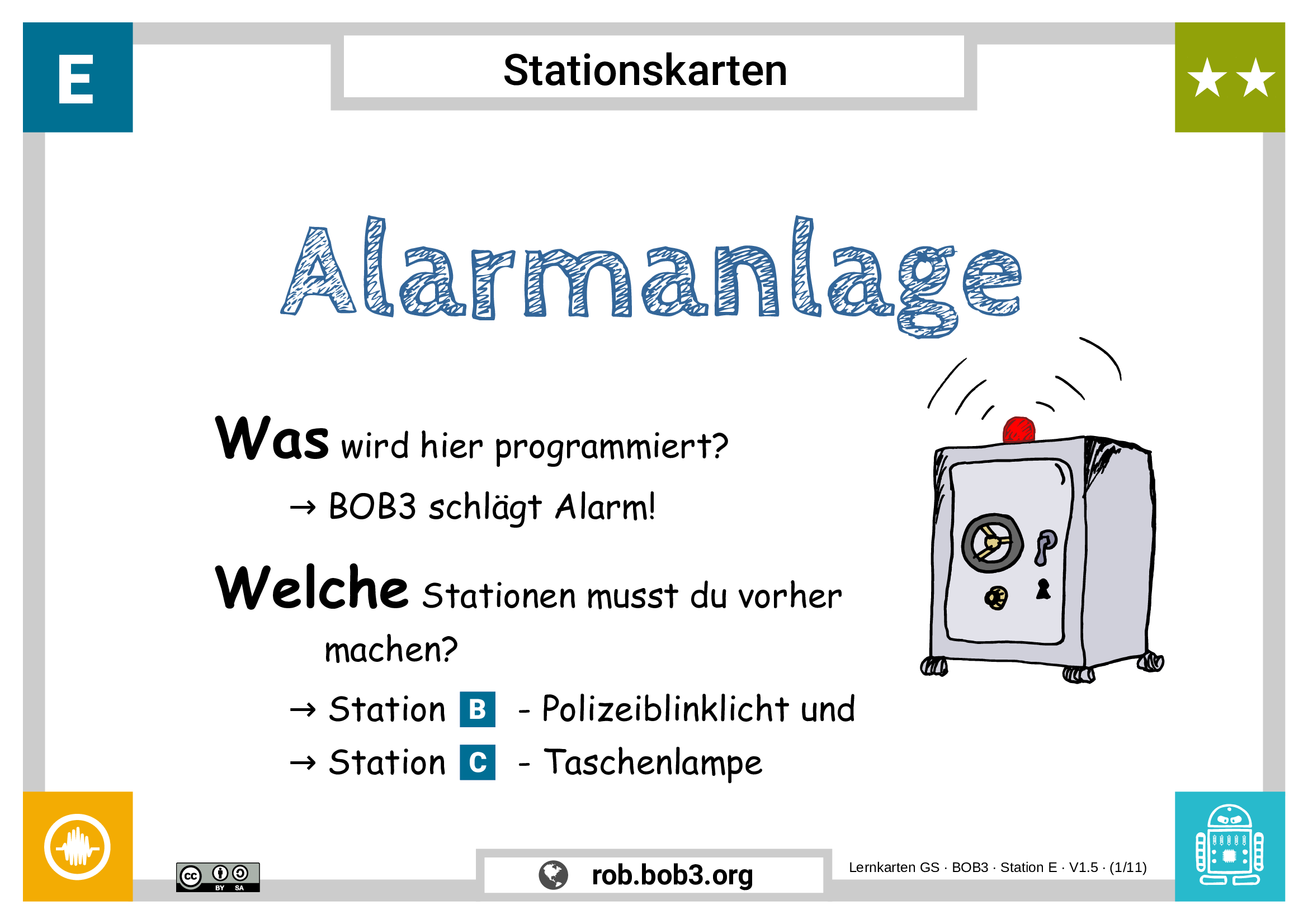 Lernstation E - Alarmanlage - Deckblatt