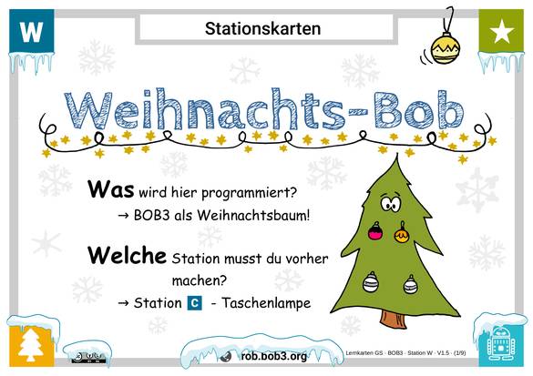 Lernstation W - Weihnachts-Bob - Deckblatt