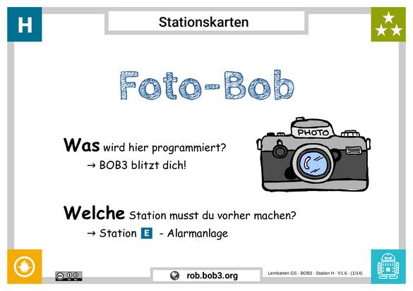 Lernstation H - Foto-Bob - Deckblatt