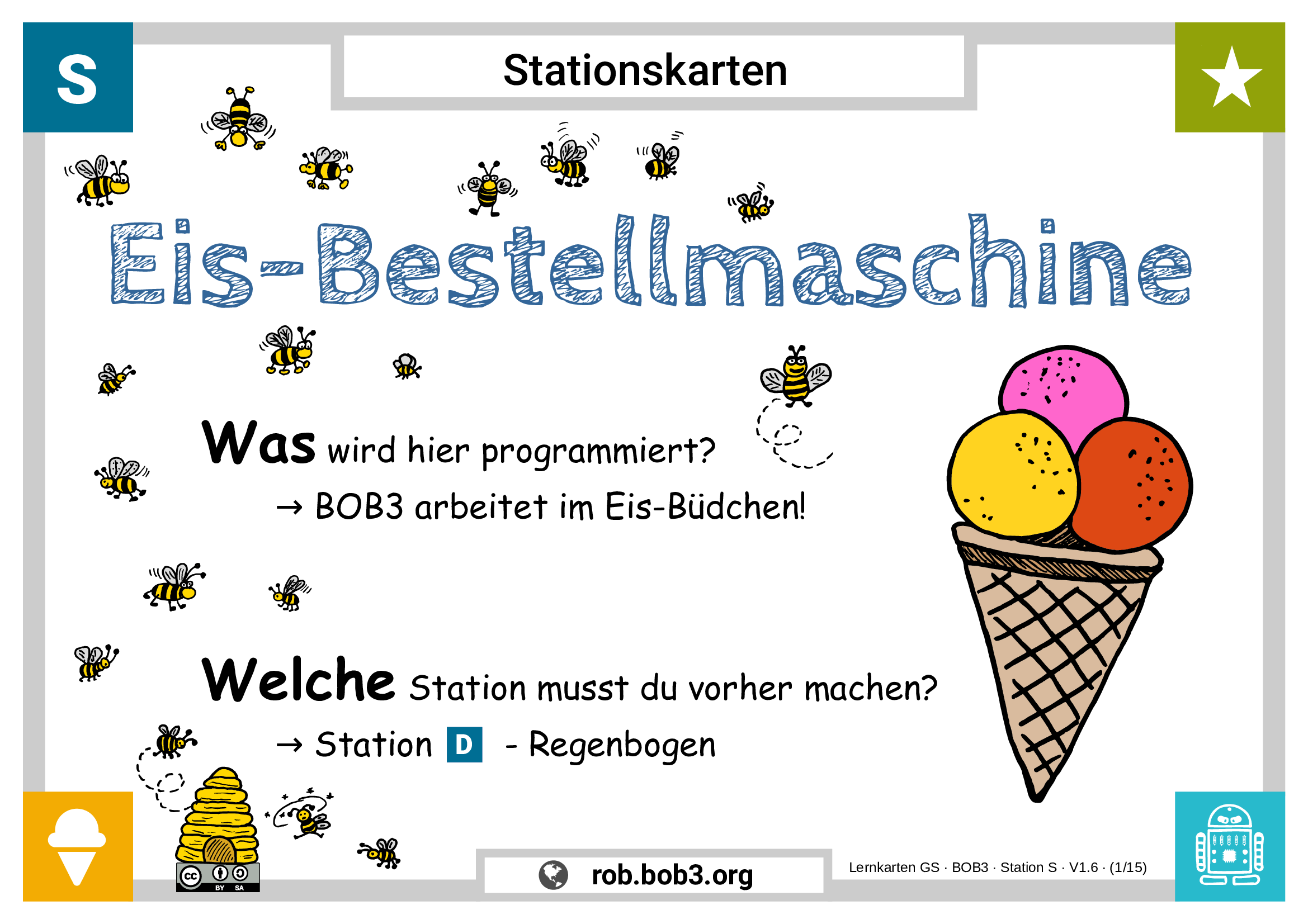 Lernstation S - Eis-Bestellmaschine Lernstation S - Eis-Bestellmaschine - Deckblatt