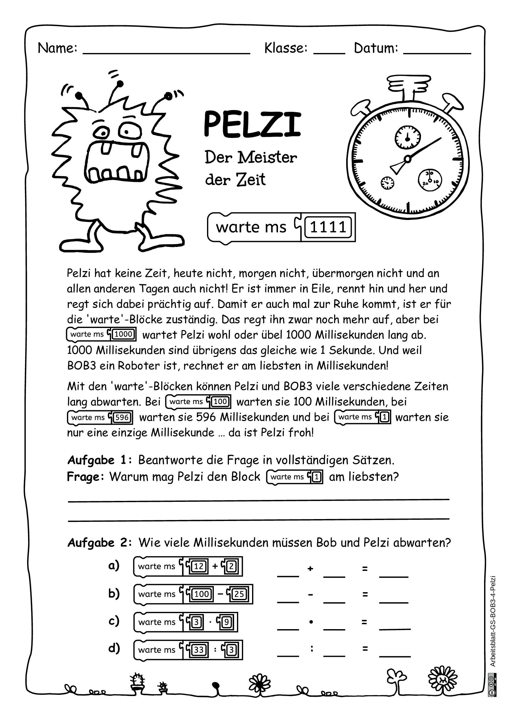 Arbeitsblatt 4, BOB3