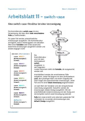 Arbeitsblatt 11 - Switch-Case