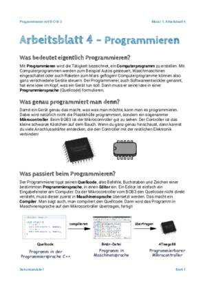Arbeitsblatt 4 - Programmieren