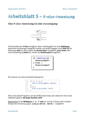 Arbeitsblatt 5 - if-else-Anweisung