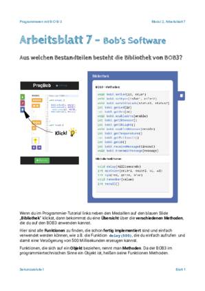 Arbeitsblatt 7 - Bob's Software